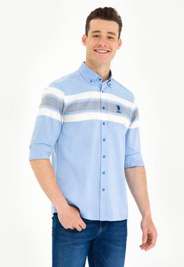 Erkek Saks Uzun Kollu Gömlek - 50264397012