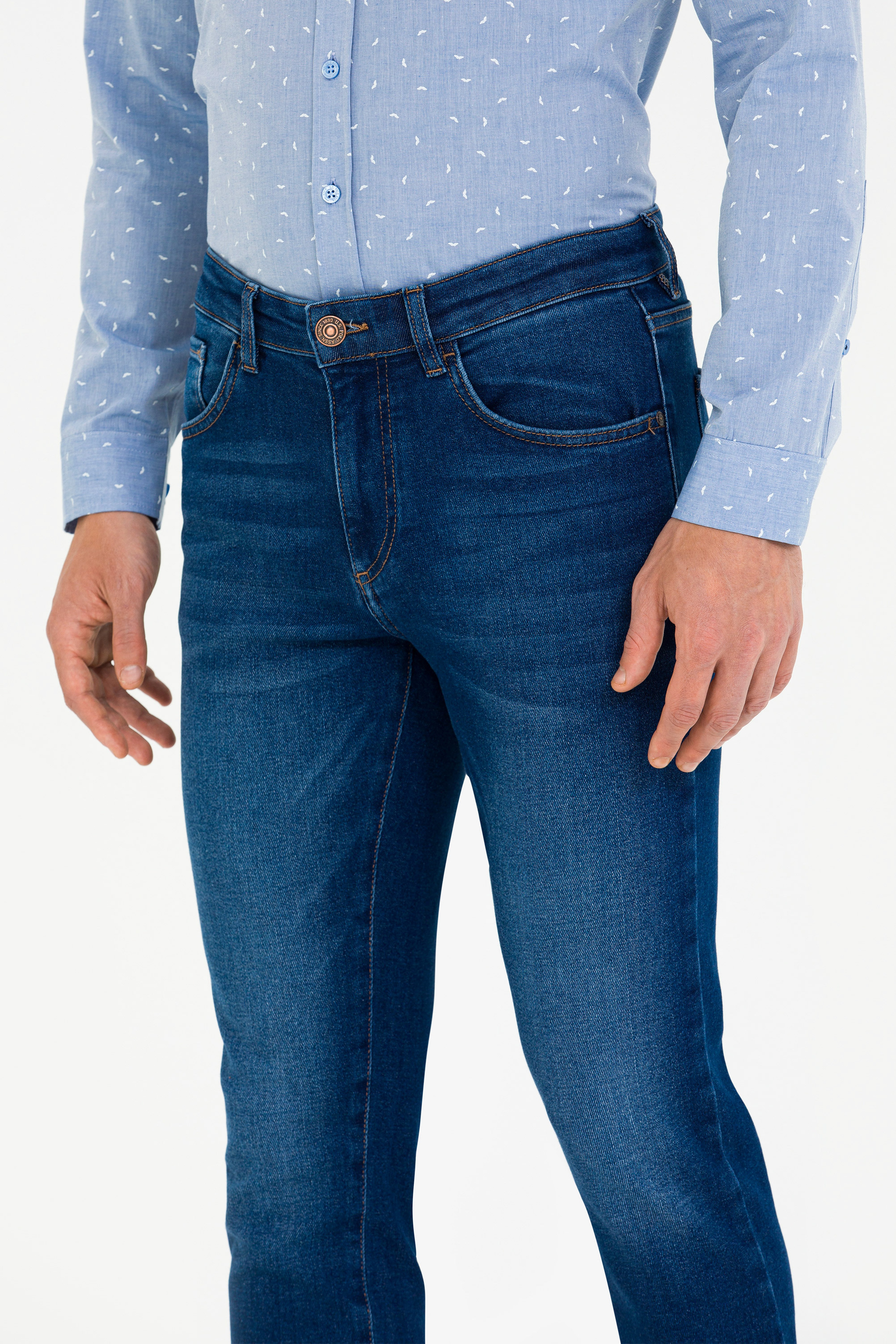 Erkek Koyu Mavi Jean Pantolon