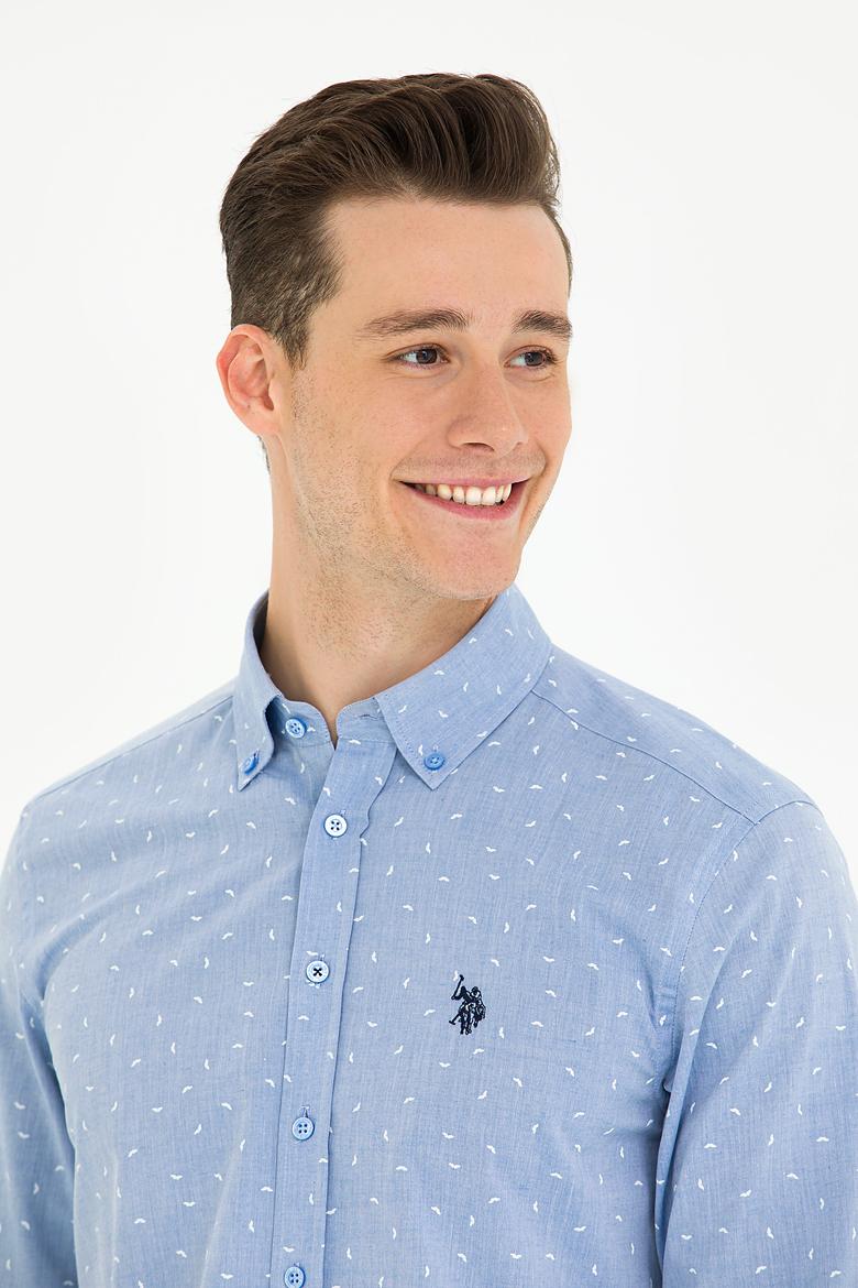 Erkek Mavi Uzun Kollu Gömlek - 50275858001
