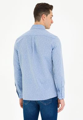 Erkek Mavi Uzun Kollu Gömlek - 50275858001