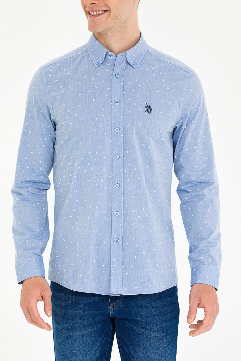 Erkek Mavi Uzun Kollu Gömlek - 50275858001