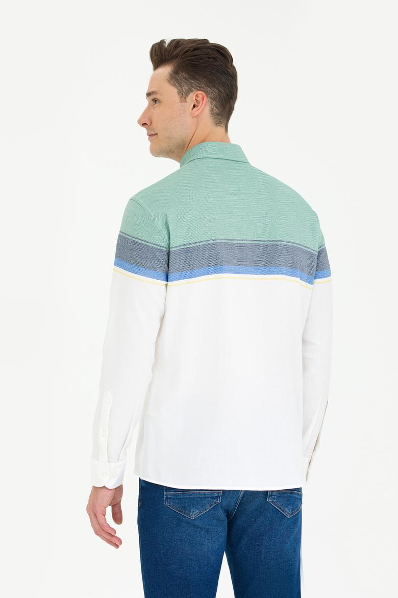 Erkek Yeşil Uzun Kollu Gömlek - 50263129017