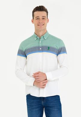 Erkek Yeşil Uzun Kollu Gömlek - 50263129017