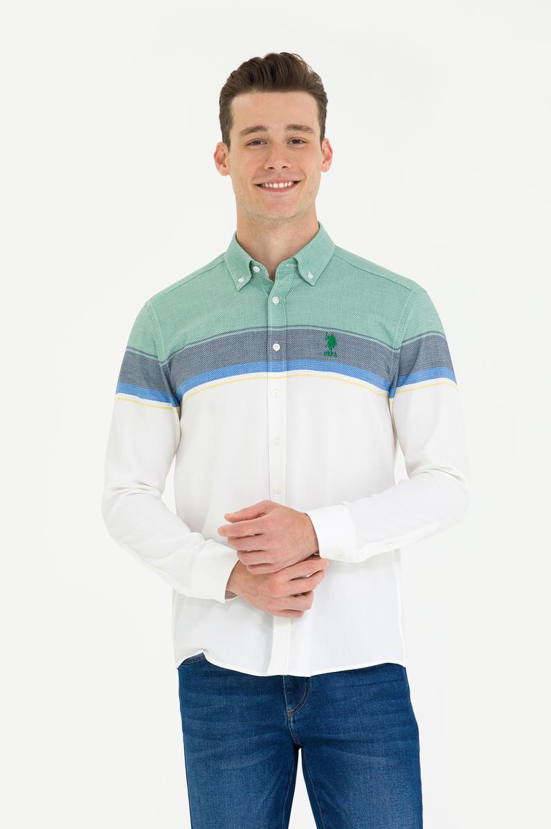 Erkek Yeşil Uzun Kollu Gömlek