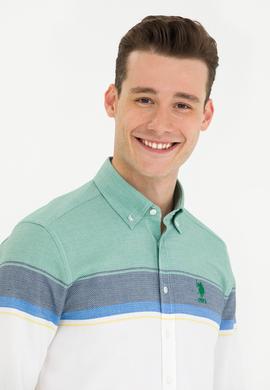 Erkek Yeşil Uzun Kollu Gömlek - 50263129017