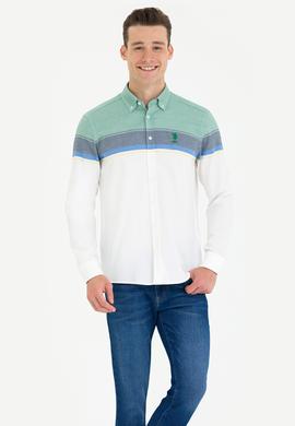 Erkek Yeşil Uzun Kollu Gömlek - 50263129017