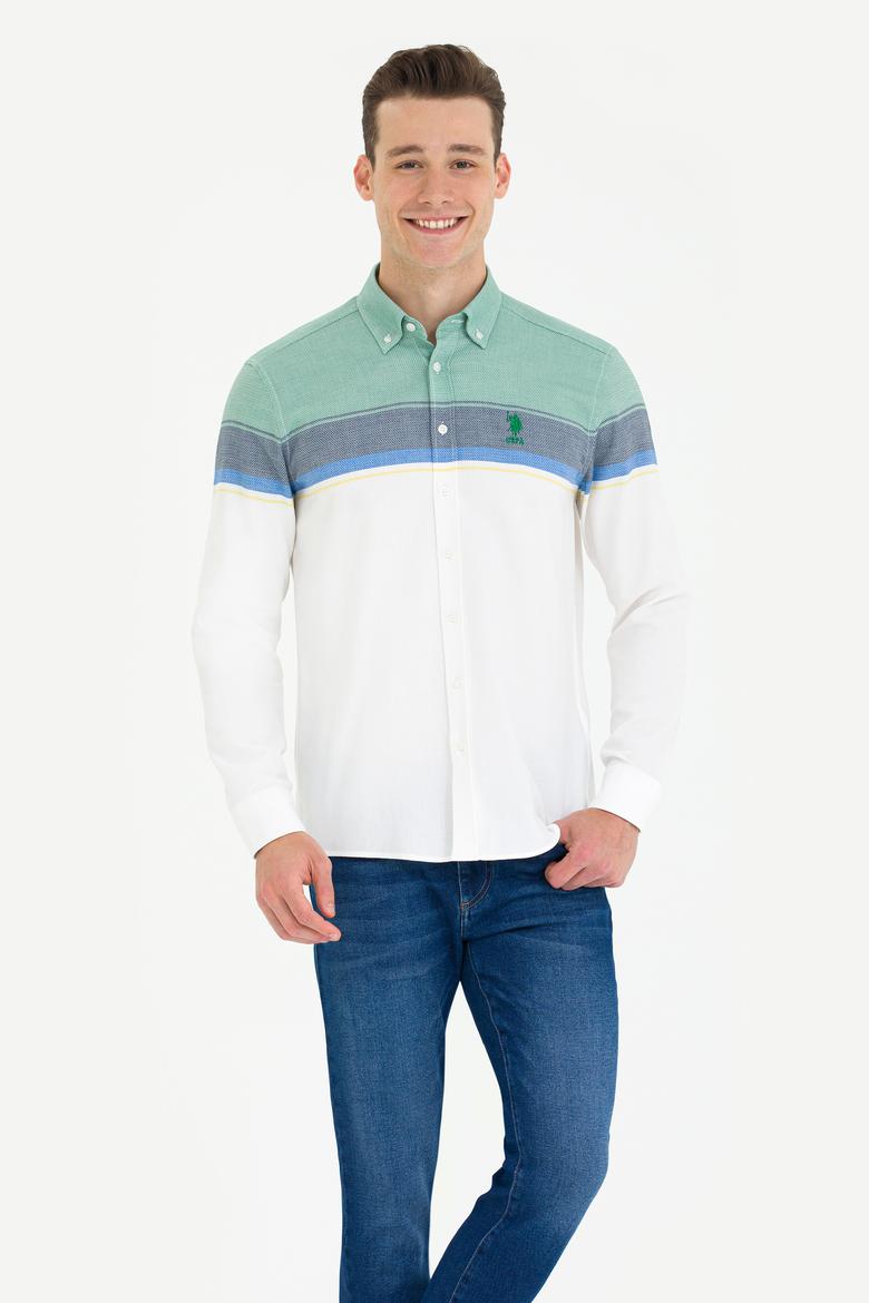 Erkek Yeşil Uzun Kollu Gömlek - 50263129017