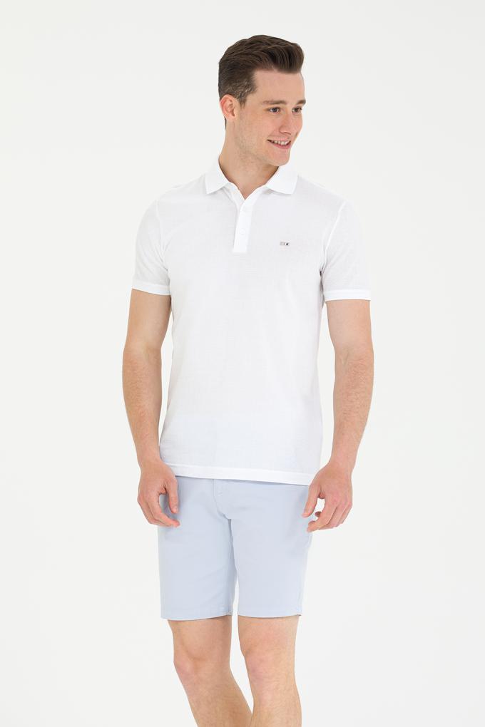 Erkek Beyaz Polo Yaka Tişört