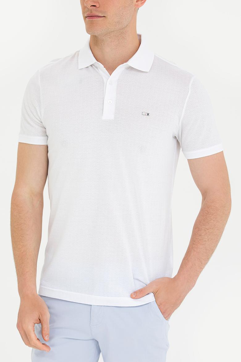 Erkek Beyaz Polo Yaka Tişört - 50263353001