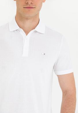 Erkek Beyaz Polo Yaka Tişört - 50263353001