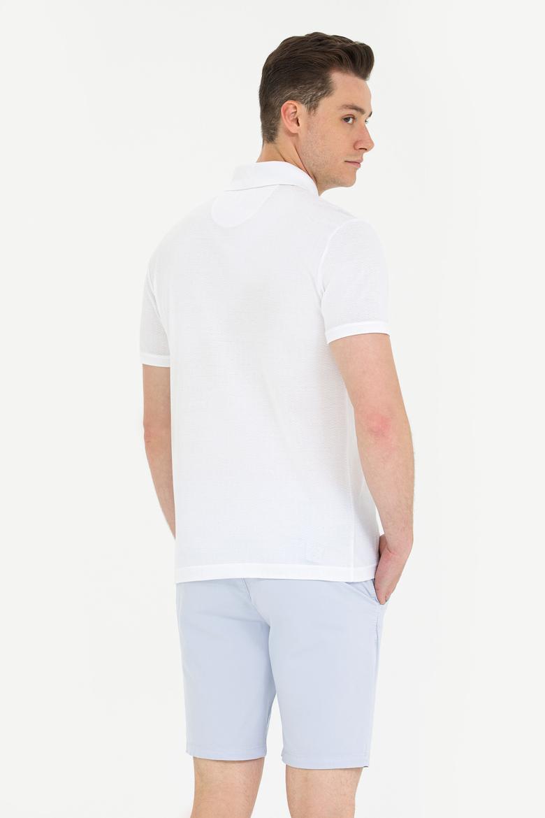 Erkek Beyaz Polo Yaka Tişört - 50263353001