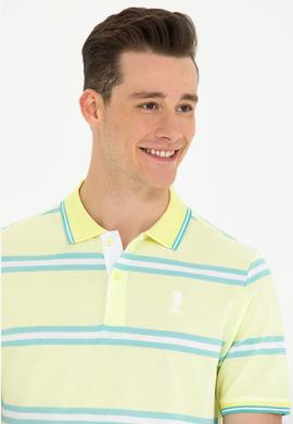 Erkek Açık Sarı Polo Yaka Tişört - 50263355013