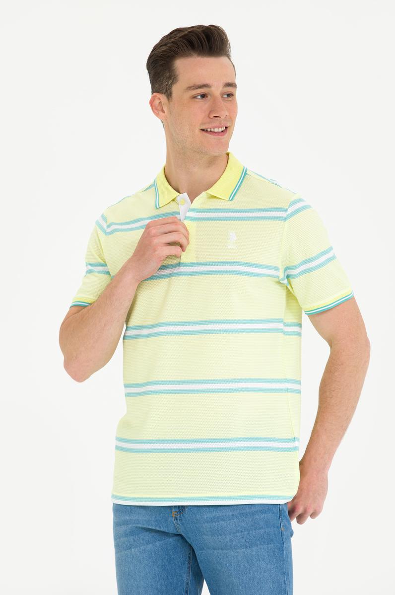 Erkek Açık Sarı Polo Yaka Tişört