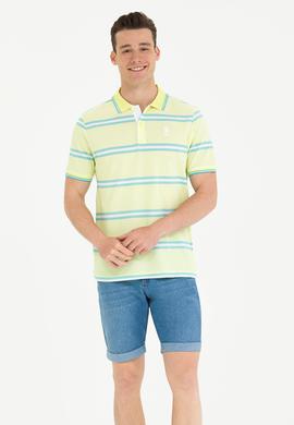 Erkek Açık Sarı Polo Yaka Tişört - 50263355013