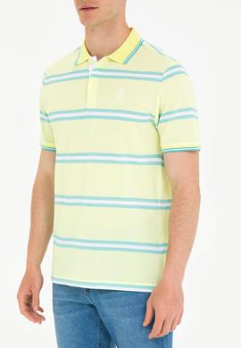 Erkek Açık Sarı Polo Yaka Tişört - 50263355013