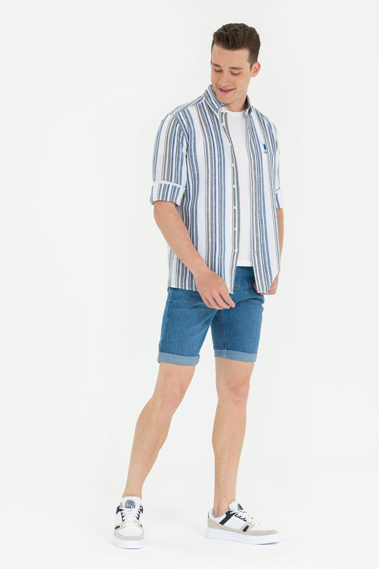 Erkek Mavi Jean Şort - 50264295003