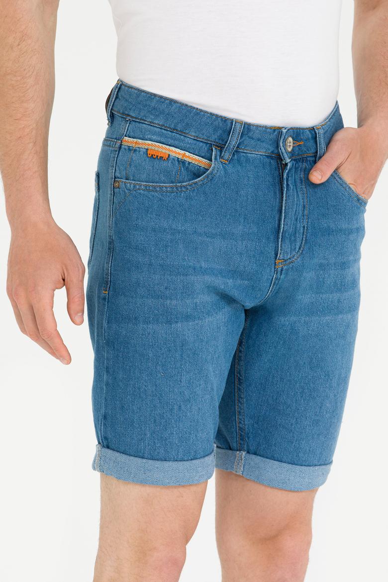 Erkek Mavi Jean Şort - 50264295003