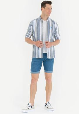 Erkek Mavi Jean Şort - 50264295003