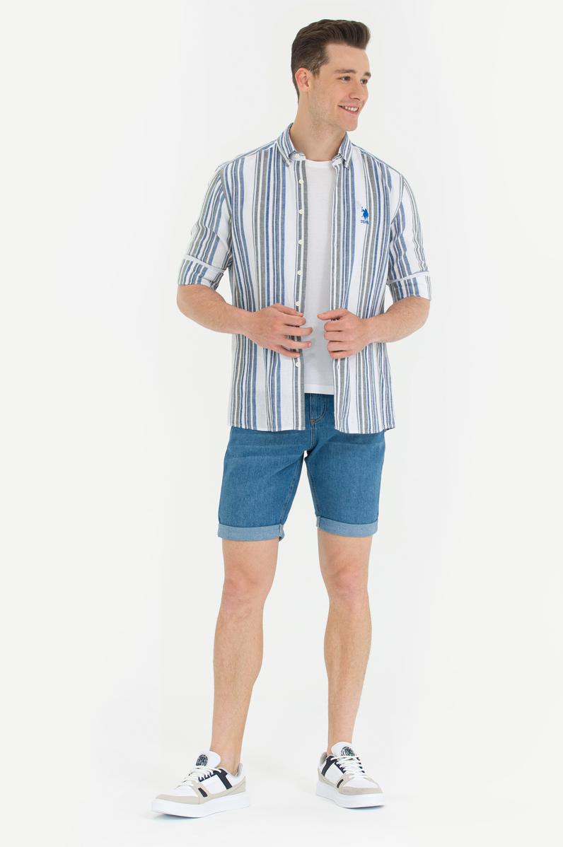 Erkek Mavi Jean Şort