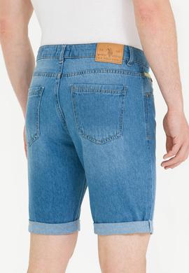 Erkek Açık Mavi Jean Şort - 50264296004