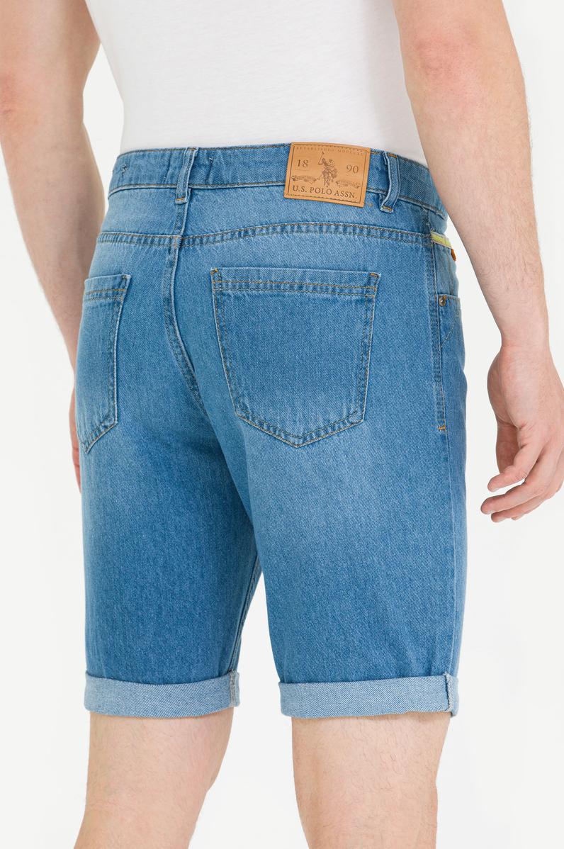 Erkek Açık Mavi Jean Şort