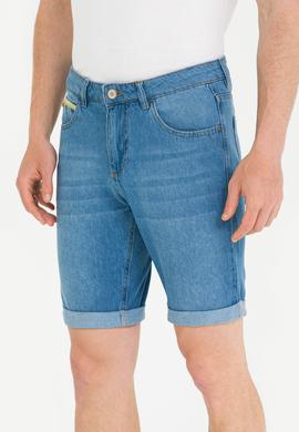 Erkek Açık Mavi Jean Şort - 50264296004