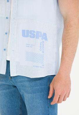 Erkek Mavi Kısa Kollu Gömlek - 50263754006