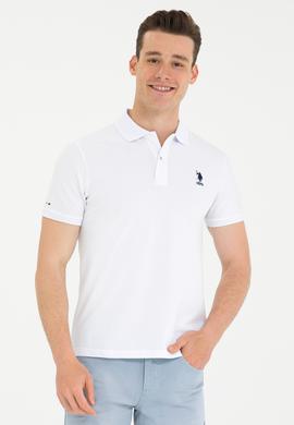 Erkek Beyaz Basic Polo Yaka Tişört - 50262969001