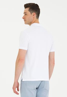 Erkek Beyaz Basic Polo Yaka Tişört - 50262969001