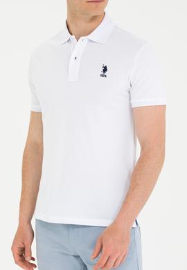 Erkek Beyaz Basic Polo Yaka Tişört - 50262969001