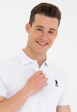 Erkek Beyaz Basic Polo Yaka Tişört - 50262969001