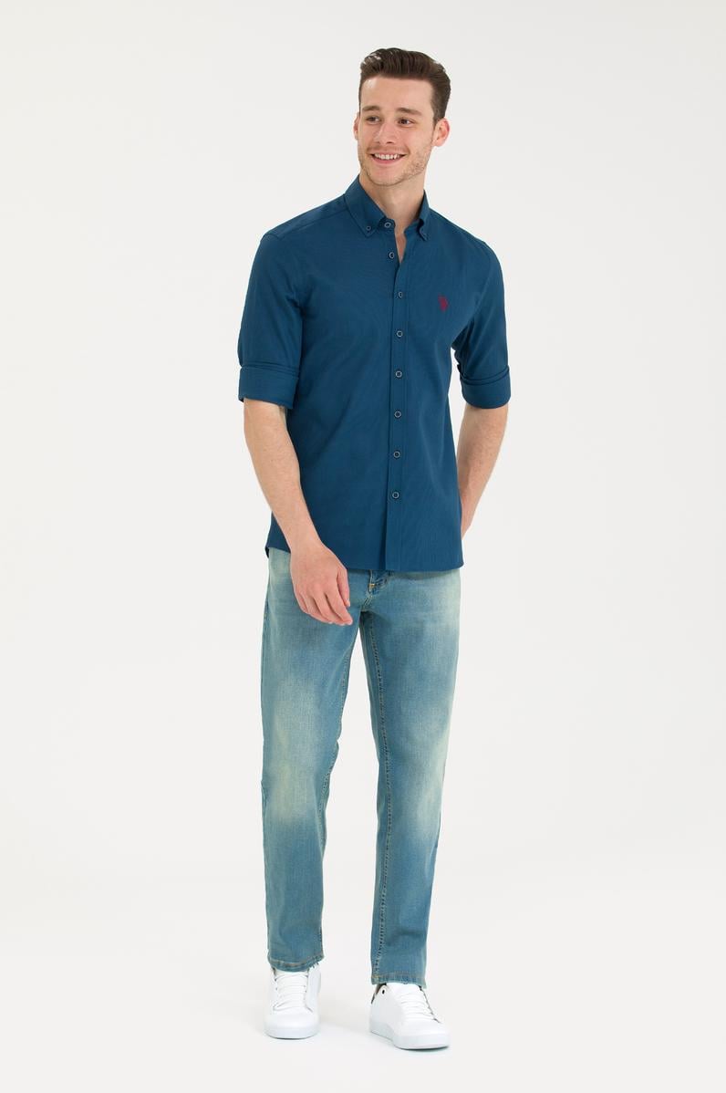 Erkek Açık Mavi Jean Pantolon