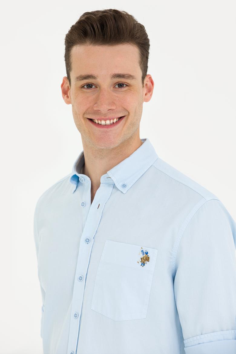 Erkek Mavi Uzun Kollu Gömlek - 50264308010