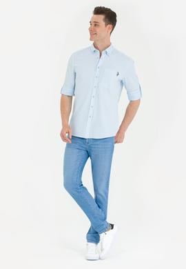 Erkek Mavi Uzun Kollu Gömlek - 50264308010