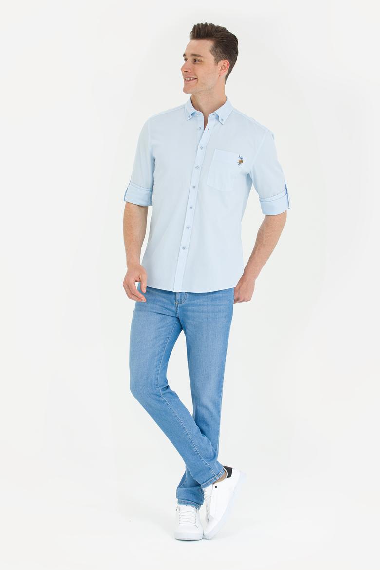 Erkek Mavi Uzun Kollu Gömlek - 50264308010