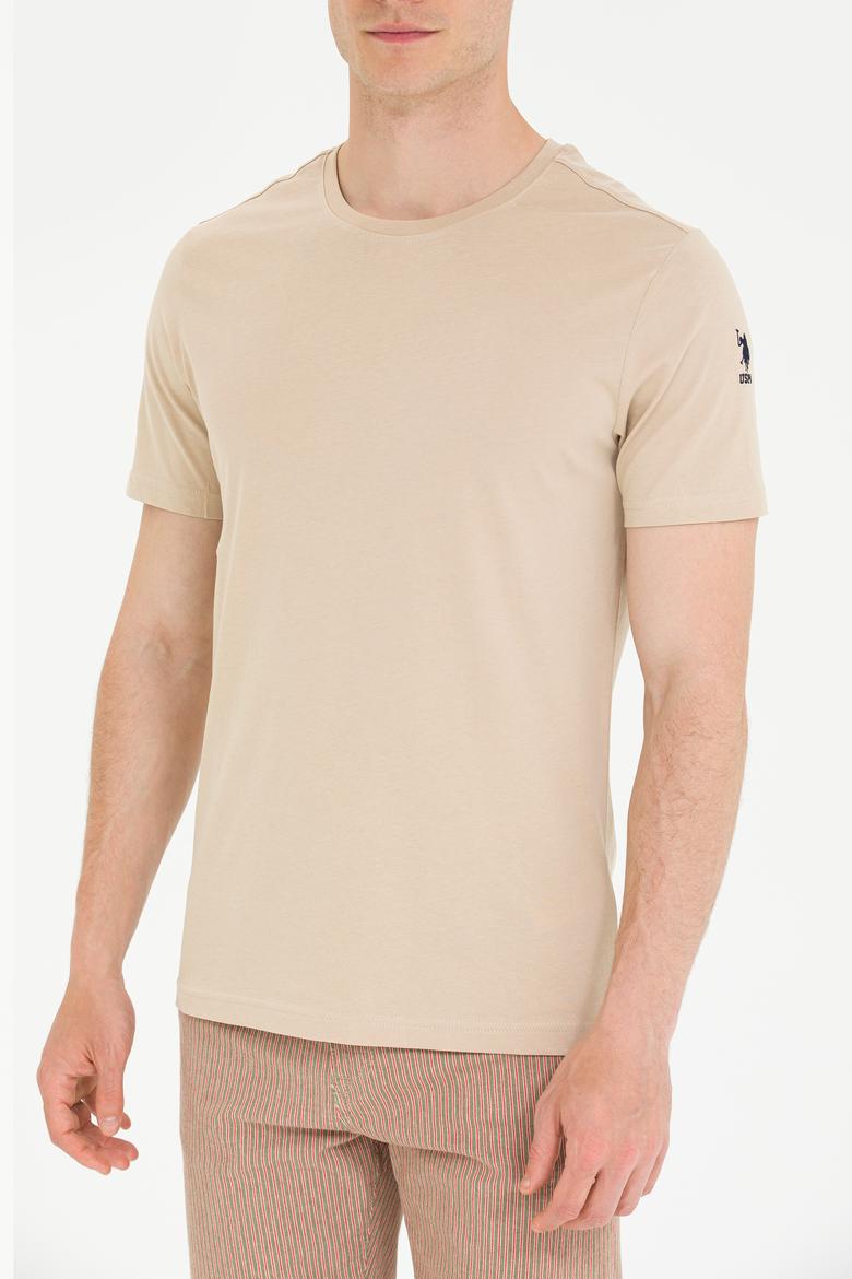 Erkek Taş Basic Bisiklet Yaka Tişört - 50264916111