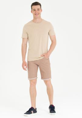 Erkek Taş Basic Bisiklet Yaka Tişört - 50264916111