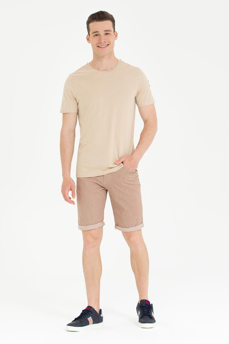 Erkek Taş Basic Bisiklet Yaka Tişört - 50264916111