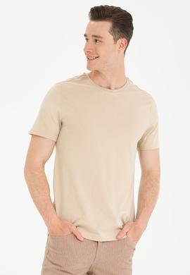 Erkek Taş Basic Bisiklet Yaka Tişört - 50264916111