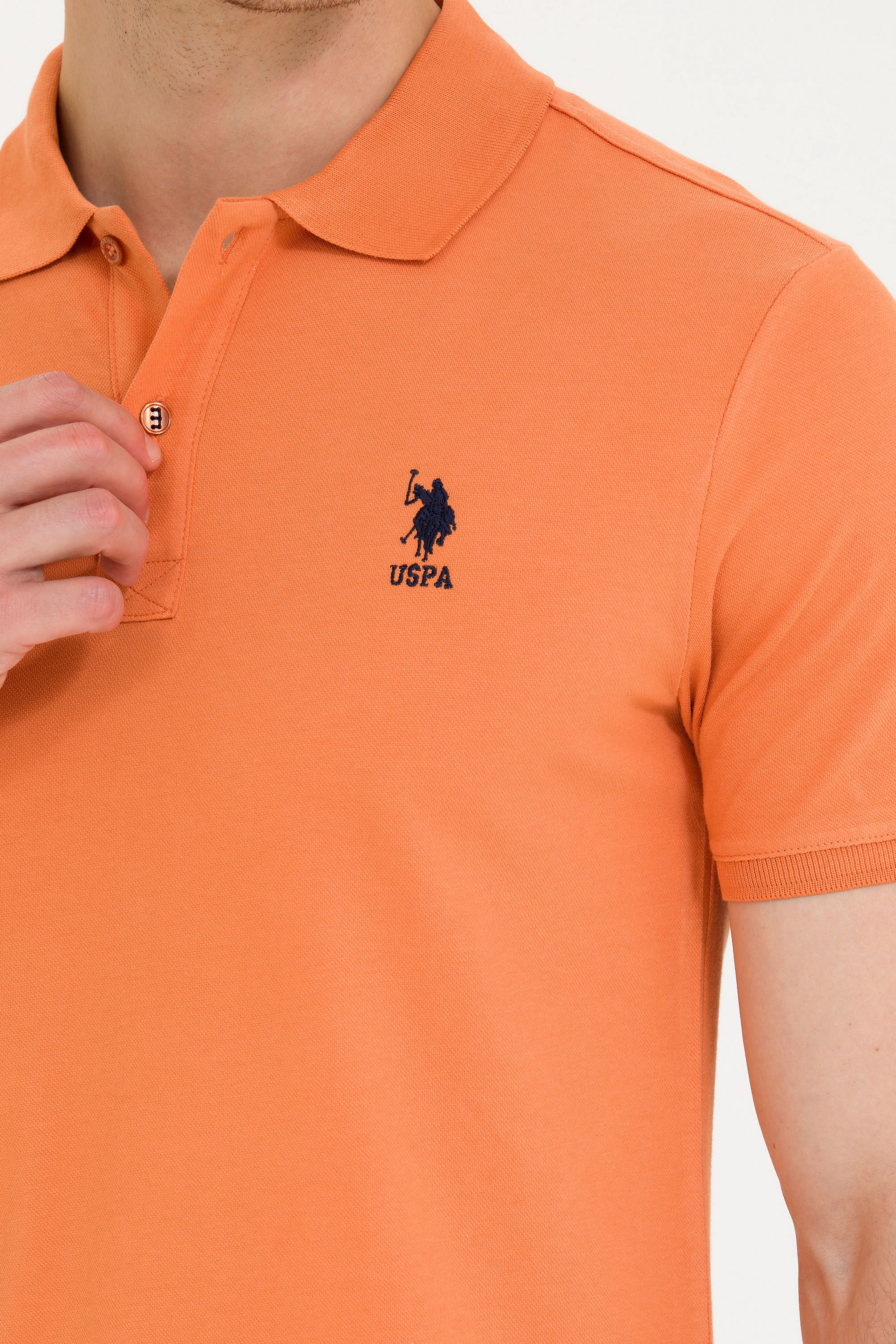 Erkek Kiremit Basic Polo Yaka Tişört