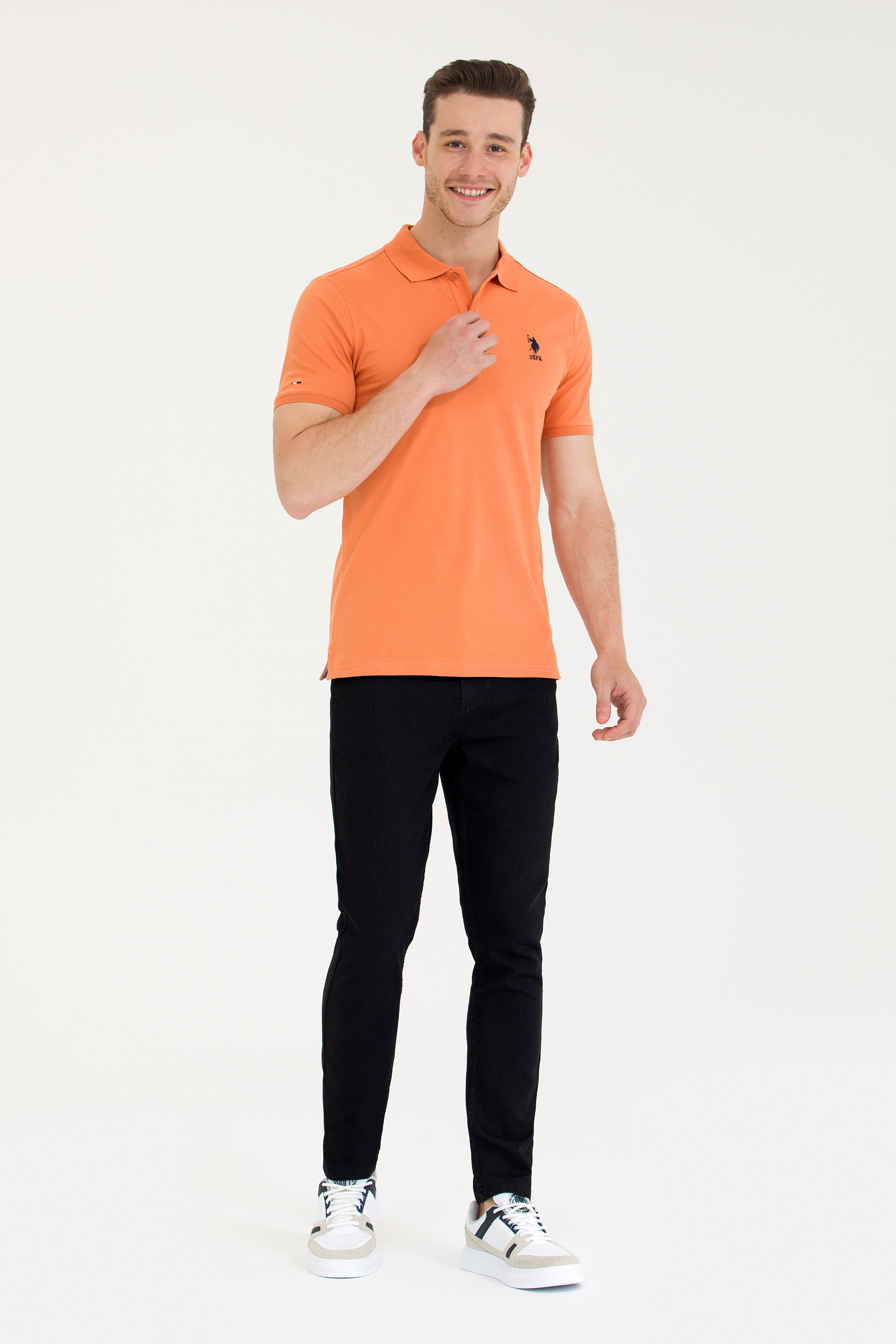 Erkek Kiremit Basic Polo Yaka Tişört