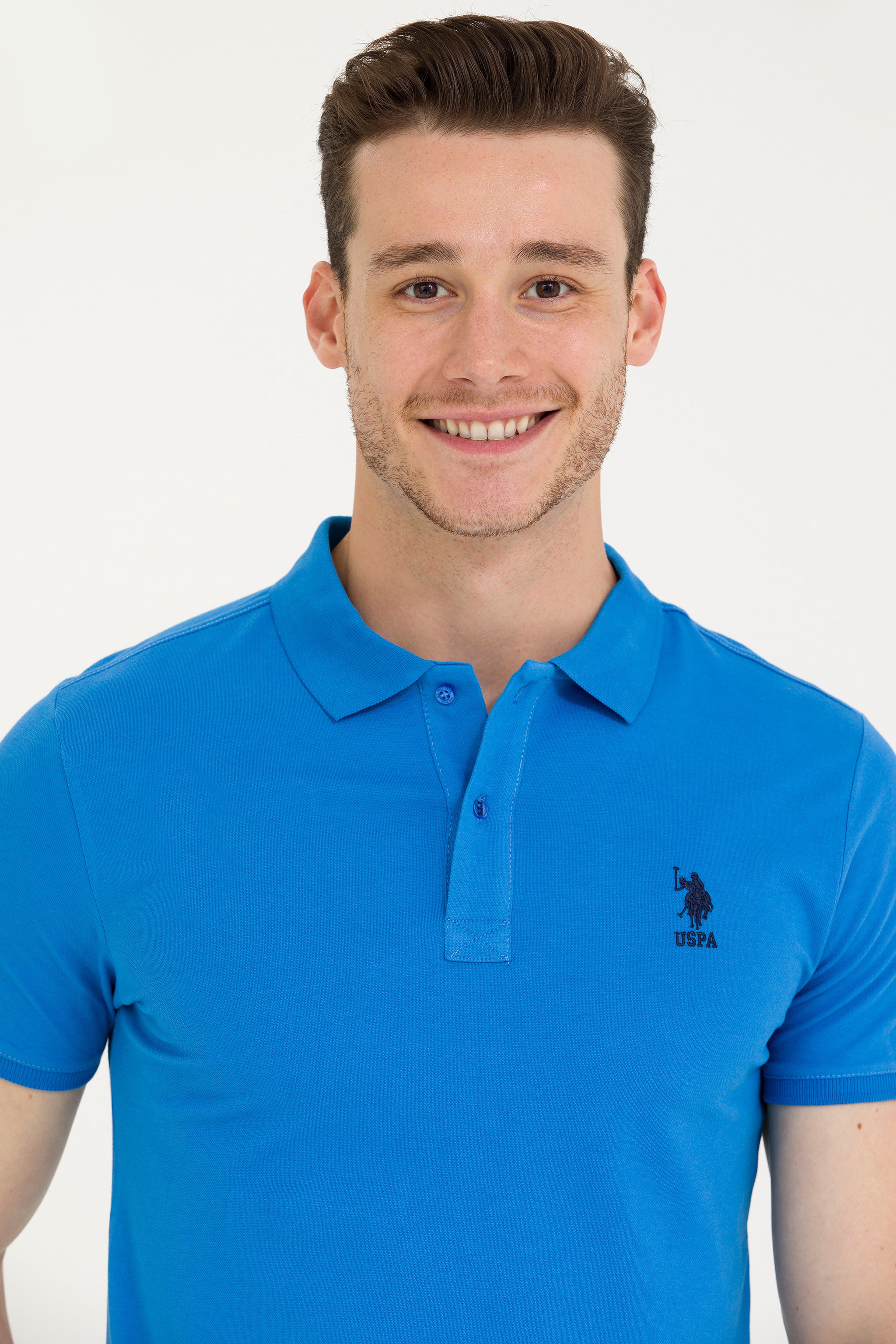 Erkek Saks Basic Polo Yaka Tişört - Image 2