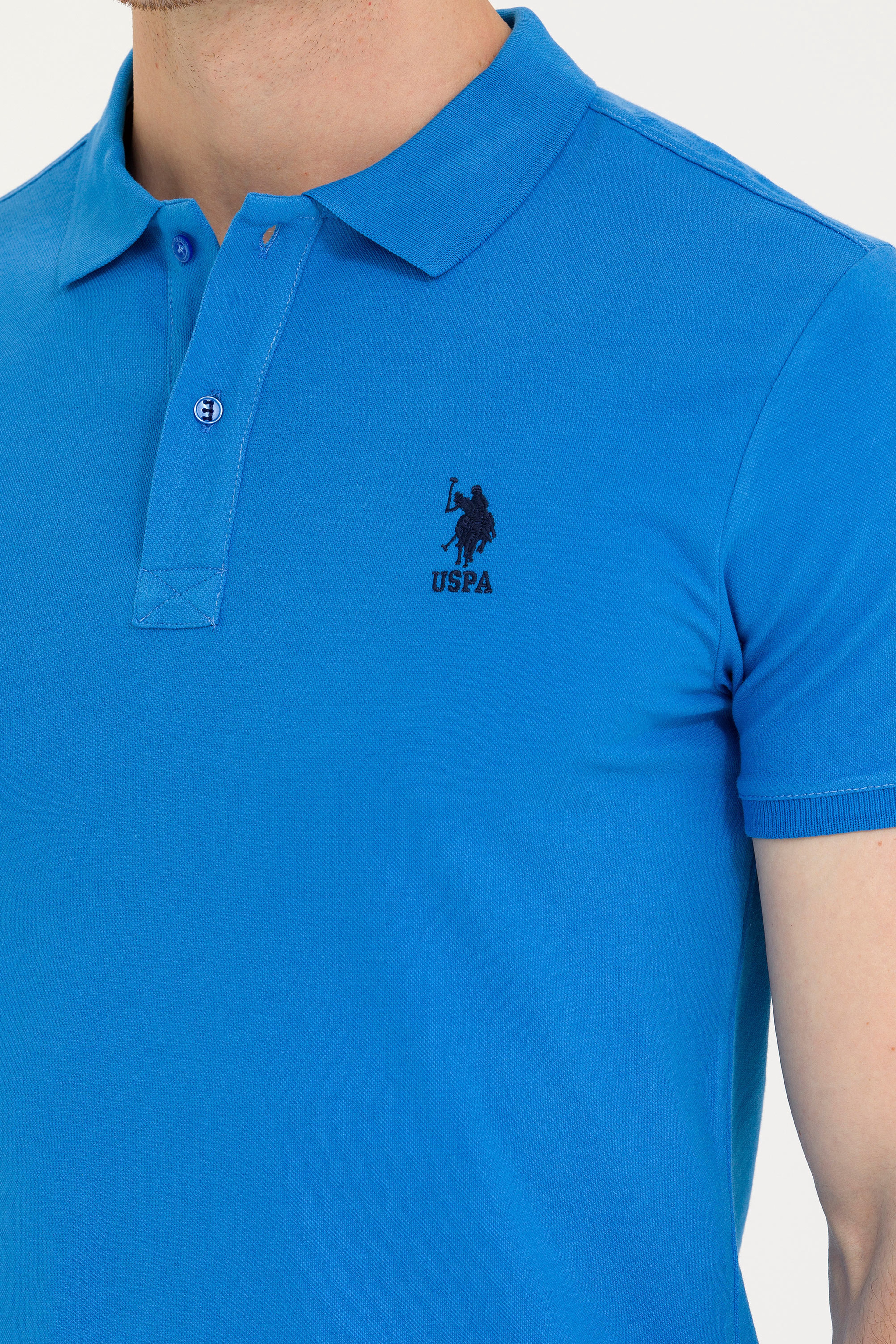 Erkek Saks Basic Polo Yaka Tişört - Image 7