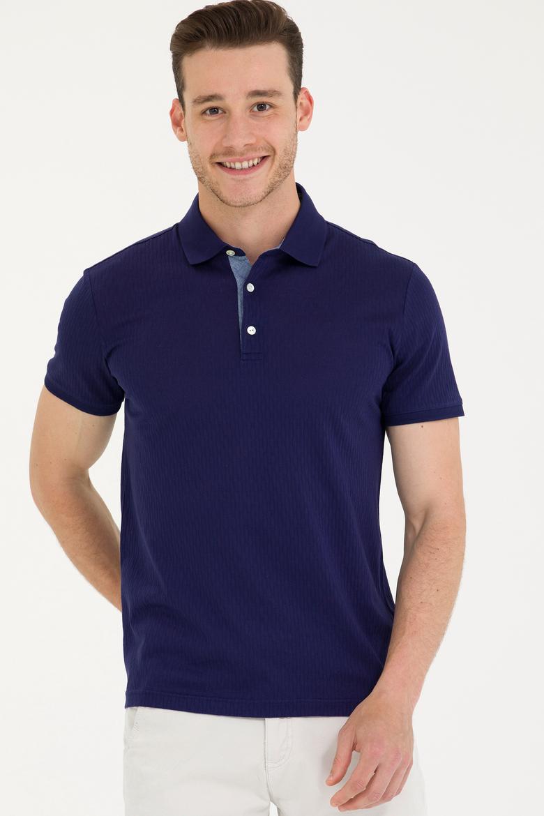 Erkek Lacivert Polo Yaka Tişört