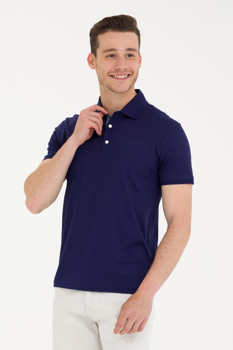 Erkek Lacivert Polo Yaka Tişört - 50263350006