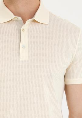 Erkek Krem Polo Yaka Tişört - 50263350024