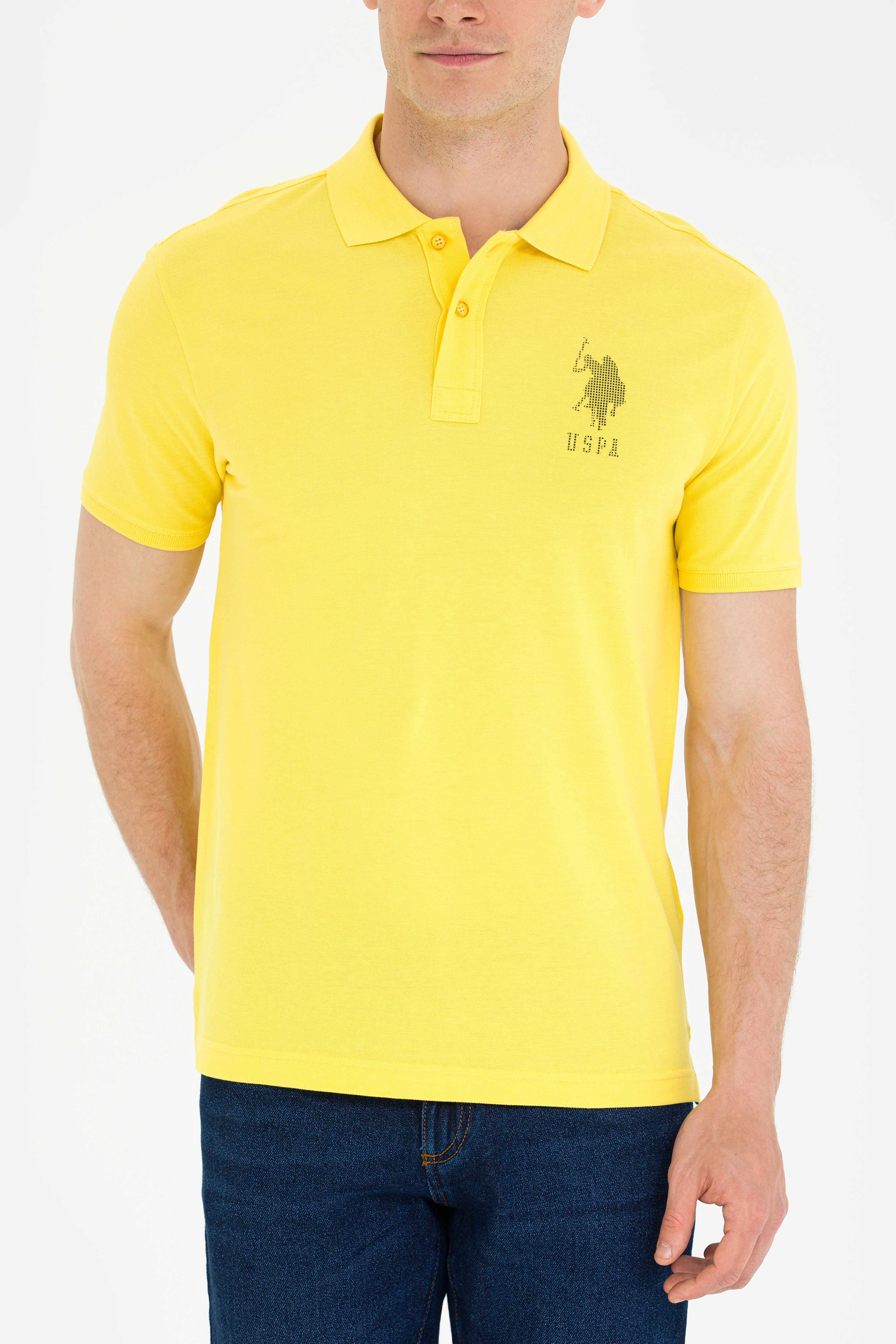 Erkek Koyu Sarı Polo Yaka Tişört