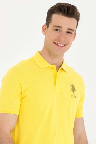 Erkek Koyu Sarı Polo Yaka Tişört