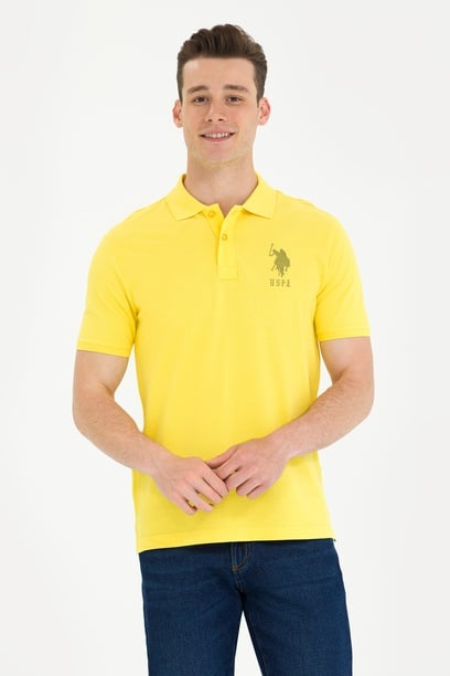 Erkek Koyu Sarı Polo Yaka Tişört