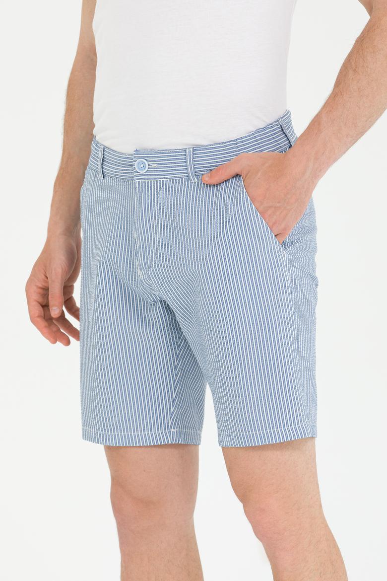 Erkek Mavi Dokuma Şort - 50263829011